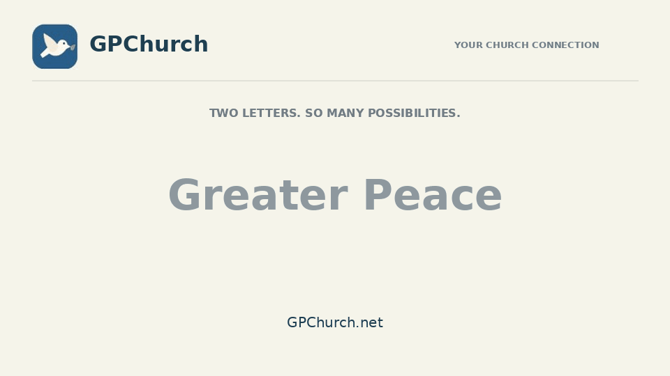 GPChurch. Two letters, so many possibilities.